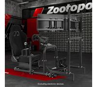 Zootopo Sim Stand Da Corsa Con Sedile Nero E Triplo Monitor Stand Logitech G29
