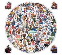 Zootropolis, 2 adesivi in vinile, impermeabili, per laptop, chitarra, bottiglia d'acqua, 103 pezzi