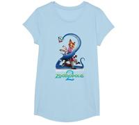 Zootropolis Poster Maglietta, Ragazze, Celeste, S
