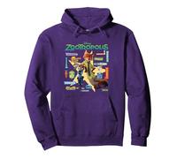 Zootropolis Signs Felpa con Cappuccio, Unisex per adulti, Viola, S
