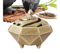 ZOOWMRALK Fornello for aromaterapia, bruciatore di incenso, Supporto for Bastoncini - Lega Zinco, purifica l'aria, Strumento diffusore Profumo for Sala Meditazione, Cucina, Camera da Letto, tè