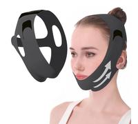 ZOPJUMA Cintura per il Sollevamento del Viso,per Doppio Mento Maschera,può essere utilizzato anche mentre si dorme,nero