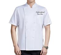 Zopmopae Cappotto da cuoco personalizzato Camicia da catering manica corta/manica lunga Camicia da cuoco personalizzata Uniforme da ristorante Fornello da forno Giacca da cuoco per uomini e donne