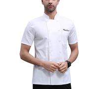 Zopmopae Cappotto da cuoco personalizzato Camicia da catering manica corta/manica lunga Camicia da cuoco personalizzata Uniforme da ristorante Fornello da forno Giacca da cuoco per uomini e donne