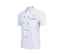 Zopmopae Cappotto da cuoco personalizzato Camicia da catering manica corta/manica lunga Camicia da cuoco personalizzata Uniforme da ristorante Fornello da forno Giacca da cuoco per uomini e donne