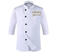 Zopmopae Cappotto da cuoco personalizzato Camicia da catering manica corta/manica lunga Camicia da cuoco personalizzata Uniforme da ristorante Fornello da forno Giacca da cuoco per uomini e donne