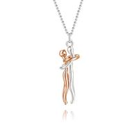 Zopmopae Collana Abbraccio Personalizzata per Uomo Donna Collana Coppia Nome Personalizzato per Lui e Lei Collana Abbraccio Affettuoso Coppia Ciondolo Abbraccio Collana Regali per Valentine's Day
