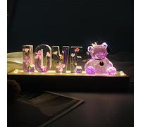 Zopmopae Nome personalizzato Lettera Lampada Personalizzata Lettere di fiori secchi Lampada a luce notturna Fiore Resina Lettera Luci Decorazione della casa Regalo per gli amanti della famiglia Amici