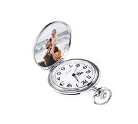Zopmopae Orologio da tasca personalizzato per uomo Orologio da tasca con foto personalizzata con catena con nome inciso Orologio da tasca per padre Groomsmen Matrimonio Natale da moglie figlia figlio