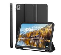 ZOPSGYU Custodia per iPad 10a generazione 2022 10.9 pollici per iPad 11a generazione 2025 con porta matita, sottile con supporto integrato e retro flessibile in TPU, funzione auto wake/sleep, nero