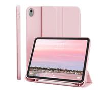 ZOPSGYU Custodia per iPad 10a generazione 2022 10.9 pollici per iPad 11a generazione 2025 con porta matita, sottile con supporto integrato e retro flessibile in TPU, funzione auto wake/sleep, rosa