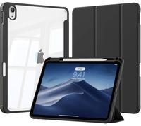 ZOPSGYU Custodia per iPad Air 7/6a generazione 11 pollici, sottile trifold con custodia trasparente per Air 5/4a generazione 10,9", auto sonno/veglia, colore: Nero