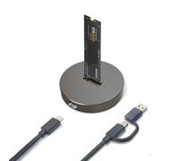 Zoravson Aluminum USB C Enclosure M.2 NVME,10Gbps M 2 NVME PCIe SSD Enclosure USB 3.1 Gen 2 NVMe to USB Adapter High Speed Data Transfer, Base Case RTL9210B Chips for 2230/2242/2260/280 SSD
