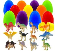 ZoraYorce 12 uova di Pasqua preriempite con | Uova di Pasqua a sorpresa per bambini, gioco di ricerca delle uova di Pasqua e regali per feste dai 3 agli 8 anni