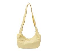 ZoraYorce Borsa a tracolla da donna in nylon, borsa a tracolla alla moda con tracolla regolabile, mezza luna, borsa a tracolla per viaggi, shopping, lavoro, uso quotidiano, giallo., 270*200*130mm