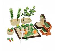 ZoraYorce Casetta giocattolo creativa fai da te | Giocattolo per orto in miniatura riutilizzabile, scena per casa delle bambole, modello di verdure per bambini