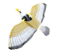 ZoraYorce Eagle Fake Hawk Decoy Statua Spaventapasseri per uccelli | Spaventapasseri per uccelli in volo Decorazione luminosa per falchi da esterno Repellente per aquile Deterrente naturale per