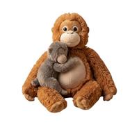 ZoraYorce Peluche "Mama Punch Monkey" da 60 cm - Scimmia ultra morbida & Orang-Utan peluche resistente per conforto emotivo, morbido cuscino