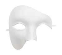 ZoraYorce Phantom - Maschera a mezzo viso per feste di Halloween e | Maschera fantasma in plastica stile opera veneziana per Natale, giochi di ruolo, balli, discoteca, teatro, unisex
