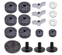 ZoraYorce Set di 18 cuscinetti lavabo, rondelle in feltro antiscivolo, dadi, accessori di ricambio per batteria, universale