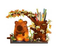 ZoraYorce Set di mattoncini da costruzione per adulti Capybara, 1880 pezzi | Mini organizer da scrivania per ufficio, decorazione per la casa, regalo dai 6 anni in su