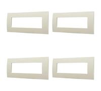 ZOREI 4 Pezzi Placche Compatibile Con Vimar Arkè, Placca Plastica Quadrata Serie Venus (7 Posti/Moduli, Sabbia), VA83301X4