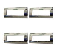 ZOREI 4 Pezzi Placche Compatibile Con Vimar Arkè, Placca Plastica Quadrata Serie Venus (7 Posti/Moduli, Cromato Lucido), VA83301X4