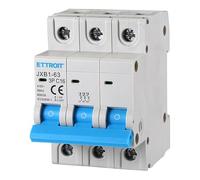 ZOREI Interruttore Magnetotermico Automatico, 3P 220V e 380V 6kA, Per Mono Fase e Trifase, MCB 3P C16 16A