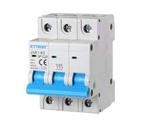 ZOREI Interruttore Magnetotermico Automatico, 3P 220V e 380V 6kA, Per Mono Fase e Trifase, MCB 3P C20 20A
