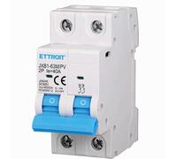 ZOREI Interruttore Magnetotermico Fotovoltaico, 2P DC 500V 6KA, Occupa 2 Moduli DIN (40A)