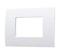 ZOREI Placca Compatibile Con Vimar Arkè, Placca Plastica Quadrata Serie Venus (3 Moduli/Posti, Bianco), VA83301