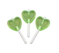 ZORESCOLEO 3 ciondoli rotondi a forma di stella a forma di lecca-lecca con rivestimento in resina resistente, per l'uso quotidiano casual, Love, Resina