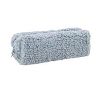 ZORESCOLEO Astuccio in peluche con ampio scomparto con cerniera, portapenne, organizer per penne, borsa da viaggio per trucchi per studentesse, donne e ragazze, Blu, as the pic show