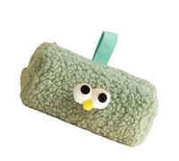 ZORESCOLEO Astuccio in peluche con ampio scomparto per matite pelose, organizer per penne, borsa da viaggio per trucchi per studentesse, donne e ragazze, Verde, as the pic show