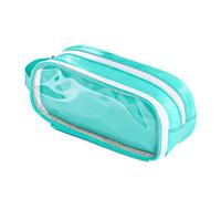 ZORESCOLEO Astuccio multifunzionale per penne e penne, grande capacità, borsa da viaggio, trousse per articoli da toeletta, per studentesse, ragazze e adulti, Verde, as the pic show