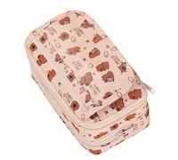 ZORESCOLEO Astuccio per matite di grande capacità, portapenne ad alta capacità, con cerniera, sacchetti per trucchi da viaggio, per donne studentesse, C, as the pic show