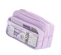 ZORESCOLEO Astuccio per matite di grande capacità, scomparti espandibili, multifunzionale, con cerniere, per studenti, B, as the pic show