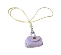 ZORESCOLEO Collana in pelle PU colorata con ciondolo per borsa per le donne con cinturino lungo ispirato alla primavera con tonalità dopamina, as the pic show, Pelle