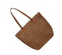 ZORESCOLEO Elegante borsa di paglia per le donne spaziosa borsa a tracolla per pendolari con più scompartiMorbida borsa comoda tracolla, cachi, AS the pic show