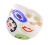 ZORESCOLEO Eleganti anelli in vetro in stile etnico, realizzati a mano, colorati, da indossare tutti i giorni e per occasioni speciali, as the pic show, vetro/smaltato