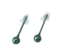 ZORESCOLEO Orecchini rotondi alla moda in bioplast bioceramica dal design elegante per piercing all'orecchio e al naso, in nichel, per uso quotidiano, come da foto, biopor, as the pic show, Bioporismo
