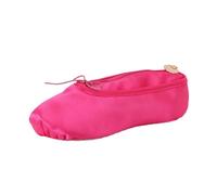 ZORESCOLEO Portamatite a forma di scarpa da balletto Borsa di immagazzinaggio della penna di grande capacità Caso cosmetico Contenitore, Rosso rosato