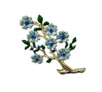 ZORESCOLEO Spilla a forma di peonia smaltata multiuso dipinta a mano con perle accento vintage floreale pin per le donne eleganti gioielli regali, as the pic show, Metallo