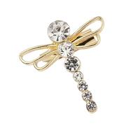 ZORESCOLEO Spilla sofisticata alla moda a forma di libellula con design a olio gocciolante, accessorio a contrasto per feste e costumi, as the pic show, Metallo