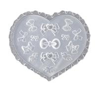 ZORESCOLEO Stampo in silicone con fiocco artistico, stampi per colata 3D, stencil in rilievo, sculture, decorazioni per manicure