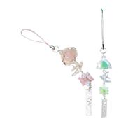 ZORESCOLEO Uccello Venti Campane Del Telefono Cordino Multifunzionale Della Cinghia Del Telefono Del Sacchetto Del Pendente Acrilico Texture per, as the pic show, Acrilico