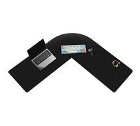 ZORESYN (110+110) x33x0.2cm Tappetino per mouse da gaming Adatto a Scrivania del Computer angolare Scrivania a forma di L, tappetino da scrivania per computer ad angolo a forma di L - Nero