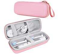 ZORETCO Custodia rigida da viaggio compatibile con Philips Sonicare Protectiveclean 4100,5100,6100,6500, adatta per Oral-B Pro 1000,1500,2000,3000,3500 - Borsa da viaggio per spazzolino elettrico (rosa)