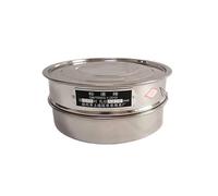 zorfar 1 set coperchio + fondo + setaccio di prova diametro 20 cm coperchio zincato e contenitore for laboratorio campionamento ispezione farmacopea setaccio(10 mesh(2mm))