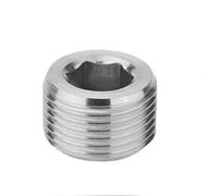 zorfar 304 Stainless Steel Inner Hex Hex Countersunk Flange Plug, 1/8"-1.5" BSP/NPT Male Pipe Fitting 1PCS(BSPT SS304,1/2")